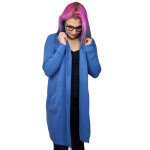 HOSH Dámský kardigan ve střední délce Velikost: UNI, Barva: Starorůžová