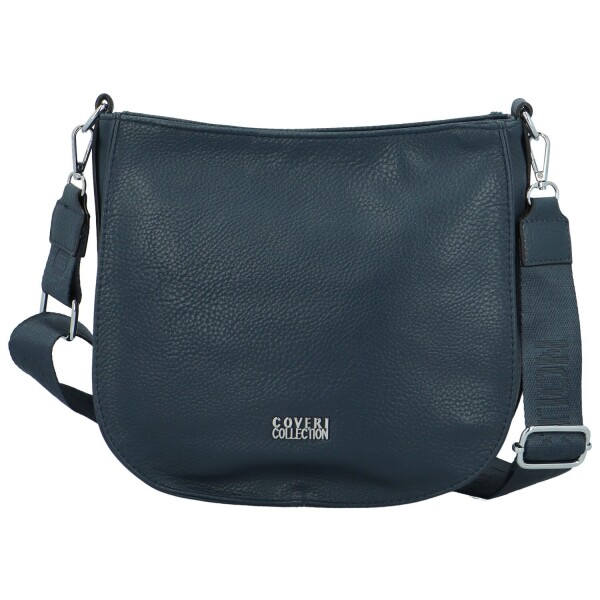 Trendy dámská koženková crossbody kabelka Candelis, tmavě modrá