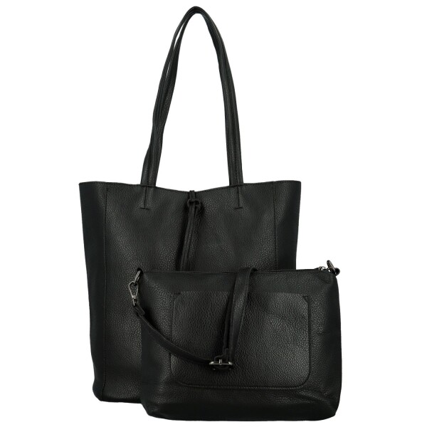 Trendy dámský koženkový set kabelek Alisia, černý