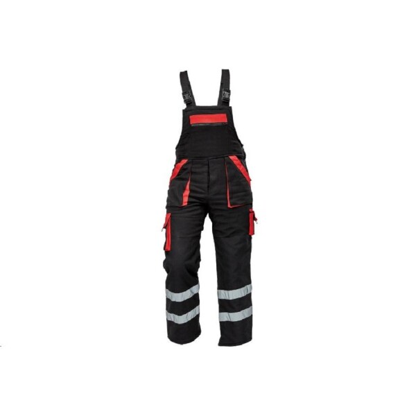 Montérkové kalhoty MAX REFLEX WINTER pánské zimní s laclem černo-červené 46 černo-červené