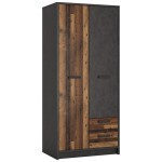 Skříň Nubi NUBS01 2D2S matera tmavá/old style