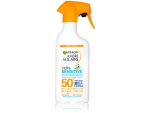 Garnier Ambre Solaire Sensitive Advanced Kids Ochranný sprej pro citlivou pokožku SPF50+ 270 ml