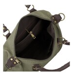 Trendy dámská textilní kabelka na rameno Petra, zelená