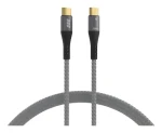 EFB USB-C 100W šedá / Nabíjecí kabel / PD 3.0 / E-Marker chip / opletený / 3 m (USB-CC-00004)