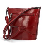 Luxusní dámská kožená crossbody kabelka Yllva, vínová