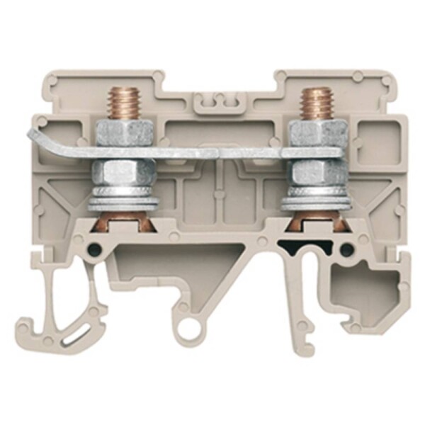 Bolt-type screw terminals, Feed-through terminal, Rated cross-section: 16 mm&sup2;, Screw connection, STL 5/EN 0448460000 Tmavě béžová Weidmüller 20 ks