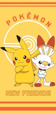 Pokémon New Friends CBX3230678PIKA plážová osuška žlutá 70x140