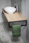 AQUALINE - VEGA deska pod umyvadlo 145x45cm, dub platin VG750