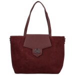 Trendy dámská koženková kabelka na rameno Coveri Hilari, vínová