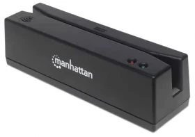 Manhattan Čtečka magnetických karet černá / Snímač / 3 stopy / USB / LED indikace (460255)