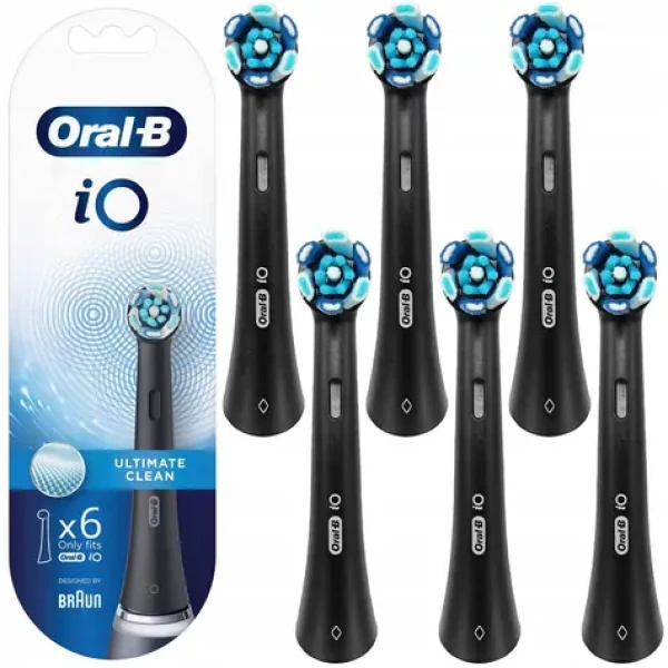Oral-B iO Ultimate Clean černá 6 ks / Náhradní hlavice (8700216194693)