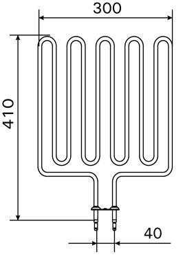 Topné těleso, spirála pro saunová kamna L33, 3000W/240V CZSL-318L