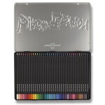 Faber-Castell Black Edition trojhranné 36 barev plechová krabička
