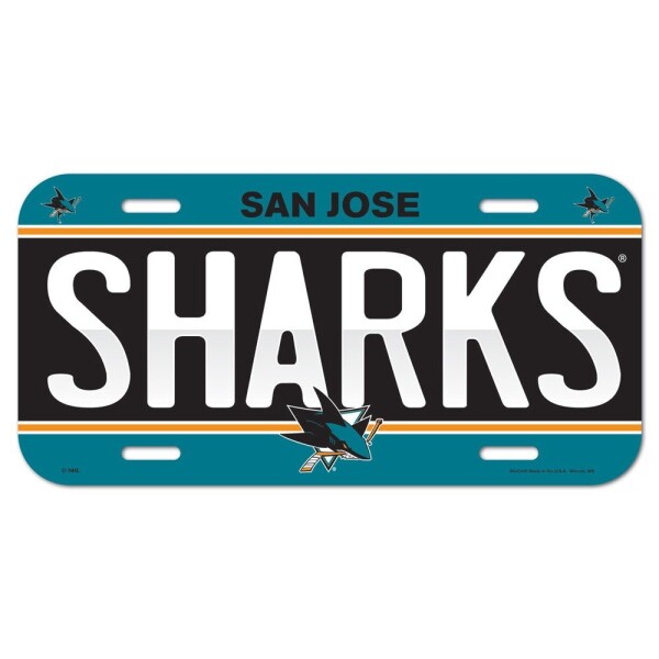Wincraft Cedule San Jose Sharks NHL License Plate Banner