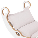 PLUSH NEST PLUSH NEST Dřevěné houpátko Mini 2v1 (XS) s polštářem (světle béžové / bílé)
