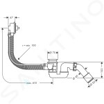 HANSGROHE - Flexaplus Odtoková a přepadová souprava 58140180