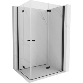 MEXEN/S - Mist-F Duo sprchový kout skládací dveře pravá 115 x 120, transparent, černá 8A6-115L-120P-70-00