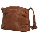 Stylová dámská koženková crossbody kabelka Giada, hnědá