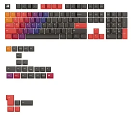 Glorious vyměnitelné klávesy GPBT Gradient (ANSI US) - Celestial Fire / PBT / 131 ks / ANSI US layout / Cherry MX(+) (GLO-KB-ACC-KC-GPBT-GR-CEF-US)