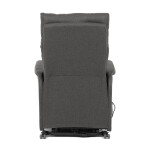 Křeslo polohovací, eletrické, šedá látka.