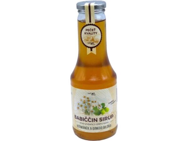 Babiččin sirup Heřmánek a Ginkgo Biloba 0,5l