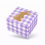 Cake star Velikonoční krabička kostka fialová 10x10x6,5 cm
