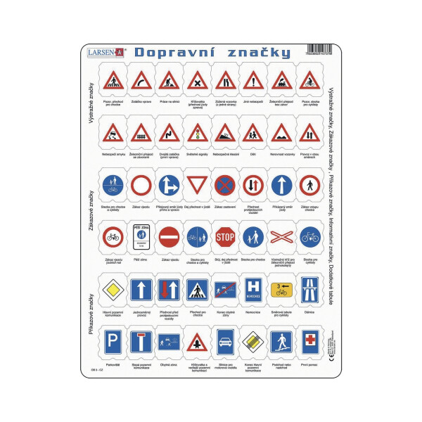 Puzzle Dopravní značky 48 dílků - Larsen