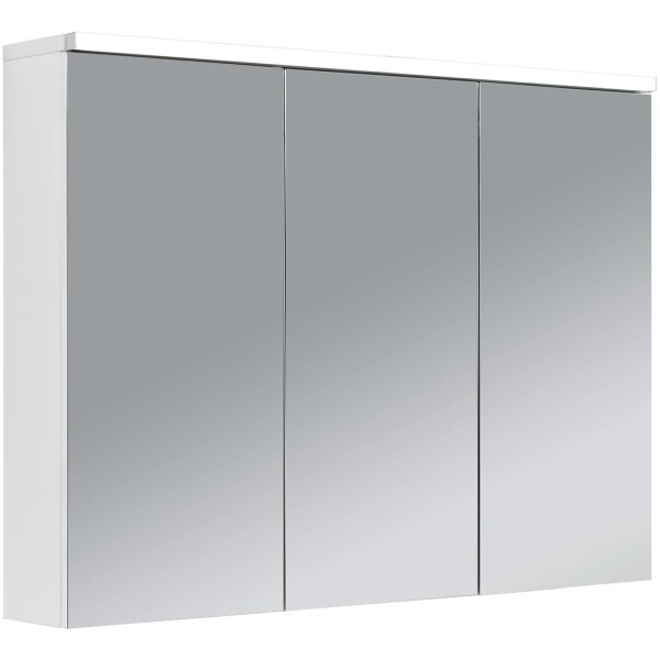 CERANO Koupelnová zrcadlová skříňka s LED osvětlením Avia - bílá matná - 95x70x16,5 cm