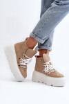 Zazoo 3416 Kožené Dámské Sportovní Boty Beige 39