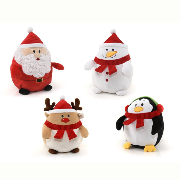 Plyšové Vánoční figurky mačkací "Squishy" 20 cm