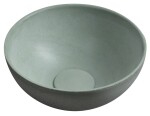 SAPHO - MINOR betonové umývátko na desku, Ø 26cm, zelená mat MR26023