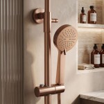 REA - Sprchový set s termostatem Parot Light Brush Copper REA-P9672
