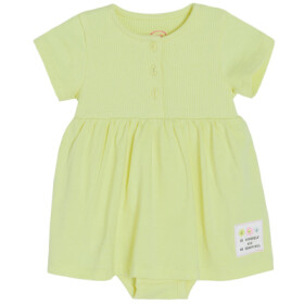 Basic šaty s krátkým rukávem- žluté - 62 YELLOW