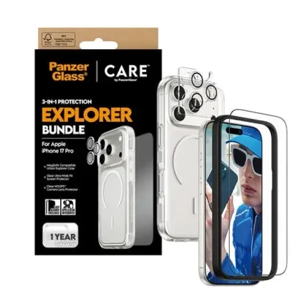 PanzerGlass CARE Flagship Explorer 3v1 pouzdro+sklo+ochrana čoček iPhone 17 Pro (TOR-GSM-PNGL-0009)