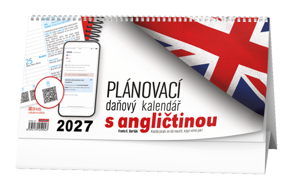 Stolní kalendář 2027 Baloušek Plánovací daňový s angličtinou
