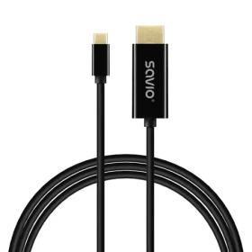 SAVIO CL-191 černá / Kabel USB-C - HDMI / 2 m / 30 Hz (CL-191)