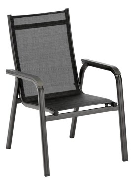 KETTLER BASIC PLUS stohovatelné, hliníkové křeslo - antracit / antracit