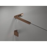 MEXEN/S - Lunar-B L sprchové dveře křídlové pravé 115, transparent, růžové zlato 832SL-115-050-60-00-P