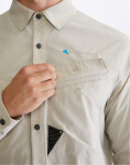 Klättermusen Syn LS Shirt M's 117 Silver Creme M