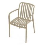 Židle jídelní, stohovatelná, cappucino plast