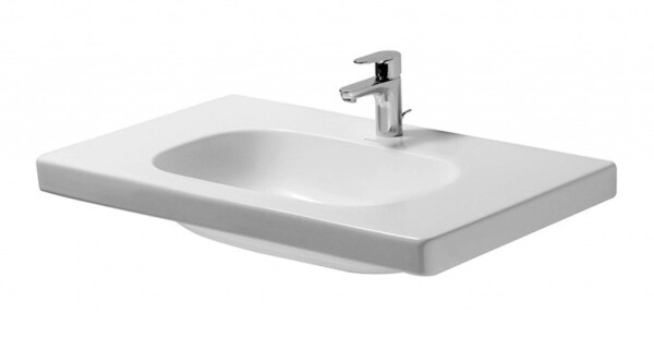 DURAVIT - D-Code Umyvadlo Med, 85x48 cm, s 1 otvorem pro baterii, alpská bílá 03528500002