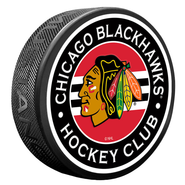 Mustang Puk Chicago Blackhawks NHL Striped Puck