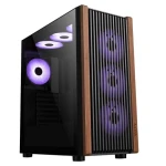 1stCOOL G6 Noble Wood Decor TS ARGB / PC skříň / ATX / 4x ARGB ventilátor 120mm / 1x USB 3.0 + 1x USB-C / tvrzené sklo (ML-G6-NOBLE-USBC-ARGB)