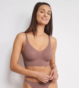 Dámská podprsenka ZERO Feel Bliss Bralette - BROWN - hnědá 1141 - SLOGGI BROWN L