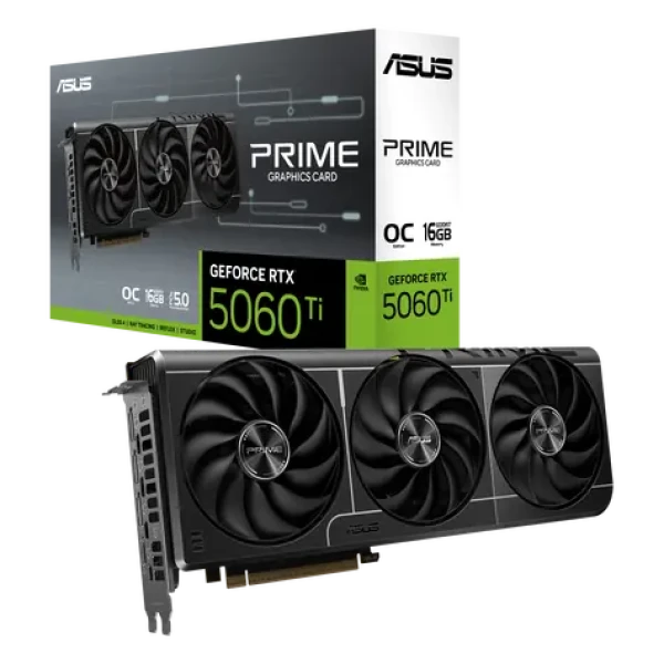 Asus PRIME GeForce RTX 5060 Ti OC 16GB / 2647MHz / 16GB GDDR7 / 128-bit / 1x HDMI + 3x DP / 550W (8) ( 90YV0MH2-M0NA00)