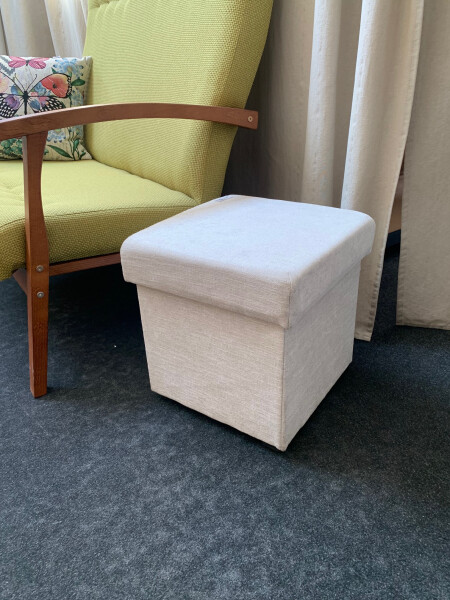 Nábytek RB Taburet Radka s úložným prostorem - SKLADEM ROZMĚR: (š/v/hl.): 38 x 40 x 38 cm - jedna barva potah.látky 55305_V