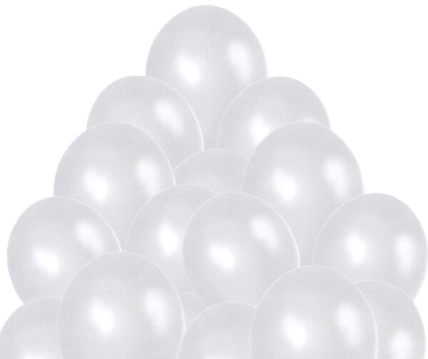 Balónek bílý metalický 30 ks Belbal Balónek bílý metalický 30 ks Belbal