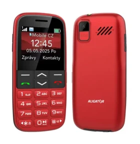 Aligator A770 Senior červený + stolní nabíječka (A770RD)