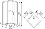 KERRA - Sprchový kout Madera Str 80 SQ (s vaničkou) 5907548115324