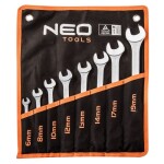 NEO TOOLS 09-751 Sada 8 ks očkoplochých klíčů / 6 - 19 mm (09-751)